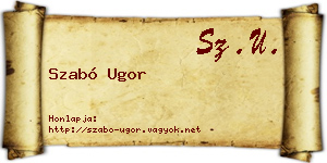 Szabó Ugor névjegykártya
